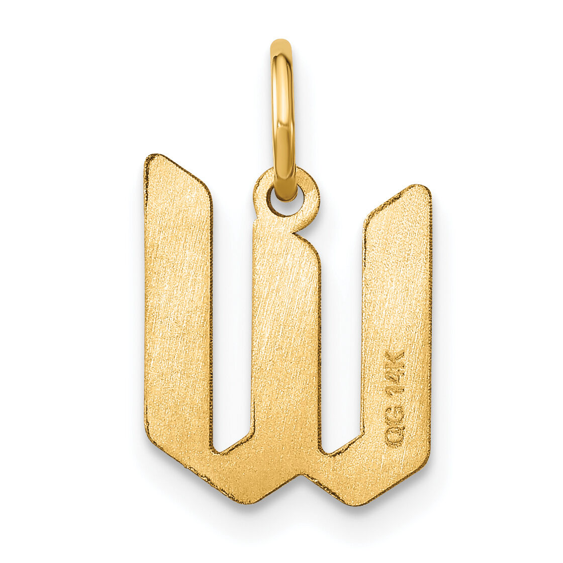14KY Letter W Initial Pendant-XNA1335Y/W