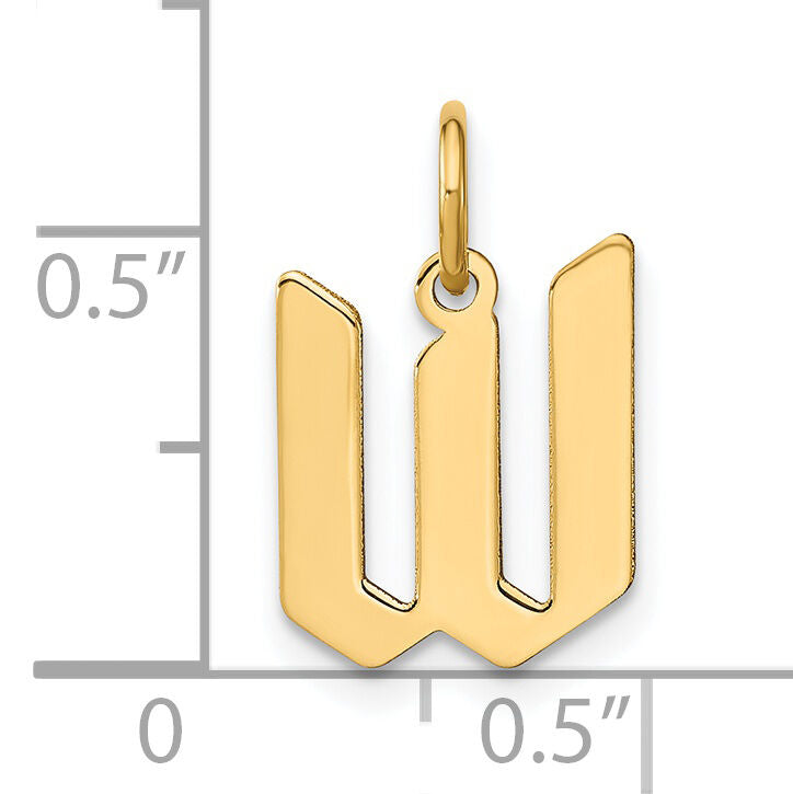 14KY Letter W Initial Pendant-XNA1335Y/W