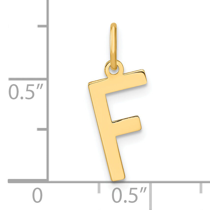 14ky Letter F Initial Pendant-XNA1336Y/F