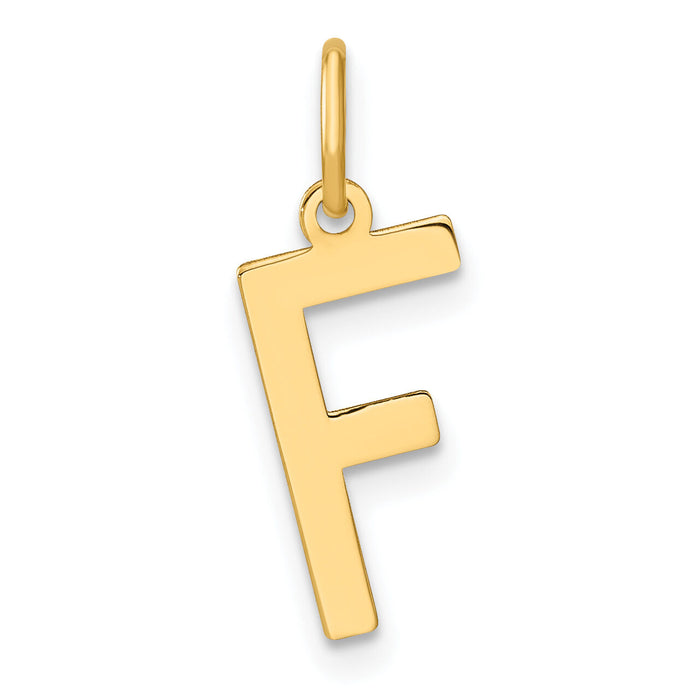 14ky Letter F Initial Pendant-XNA1336Y/F