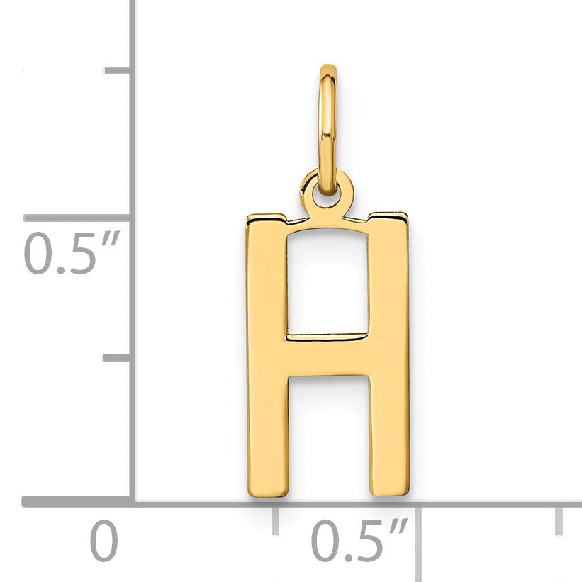 14ky Letter H Initial Pendant-XNA1336Y/H
