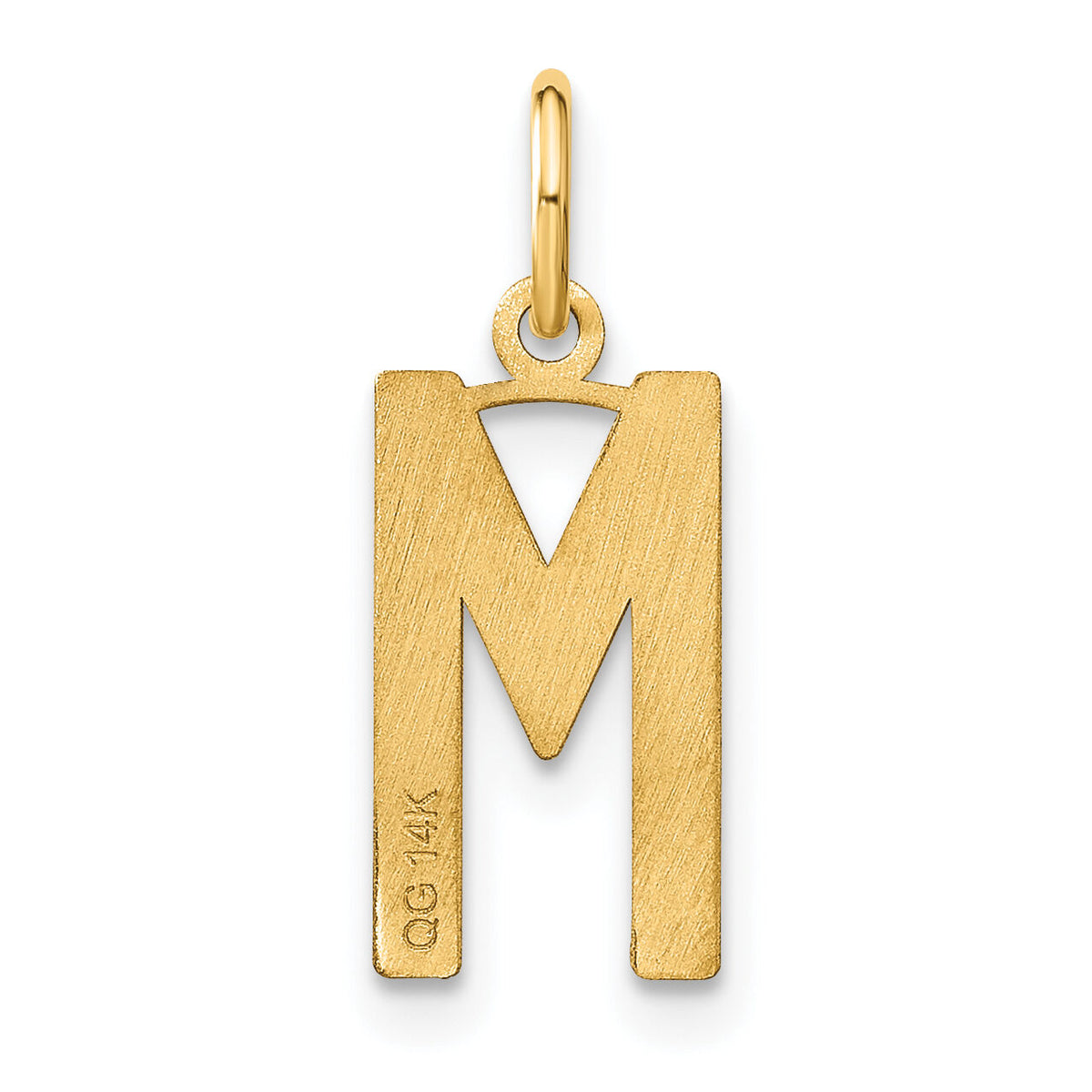 14ky Letter M Initial Pendant-XNA1336Y/M
