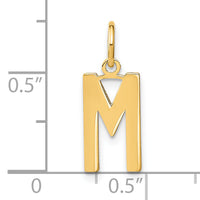 14ky Letter M Initial Pendant-XNA1336Y/M