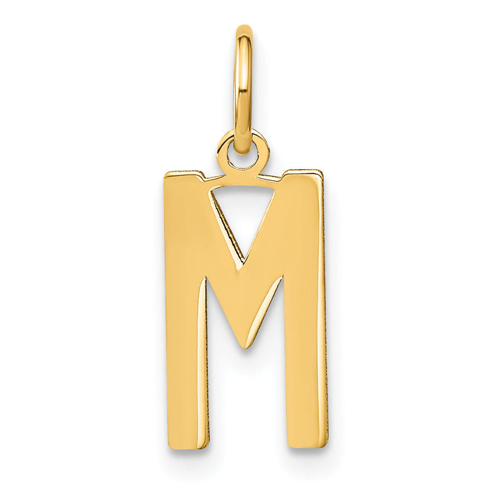 14ky Letter M Initial Pendant-XNA1336Y/M