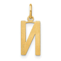 14ky Letter N Initial Pendant-XNA1336Y/N