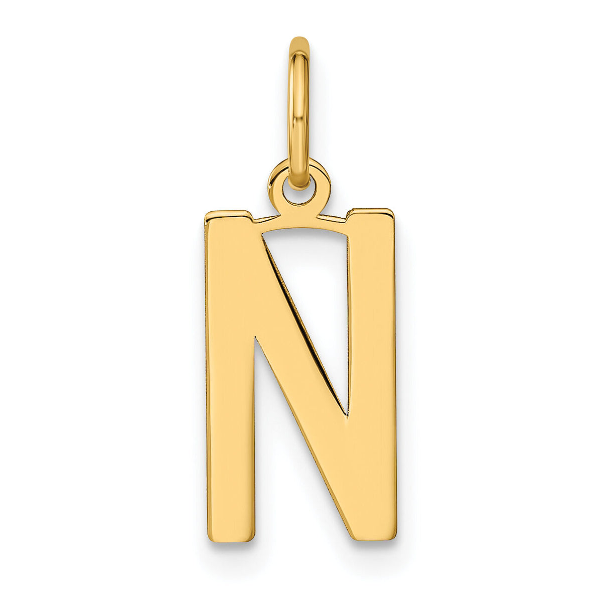 14ky Letter N Initial Pendant-XNA1336Y/N