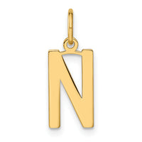 14ky Letter N Initial Pendant-XNA1336Y/N