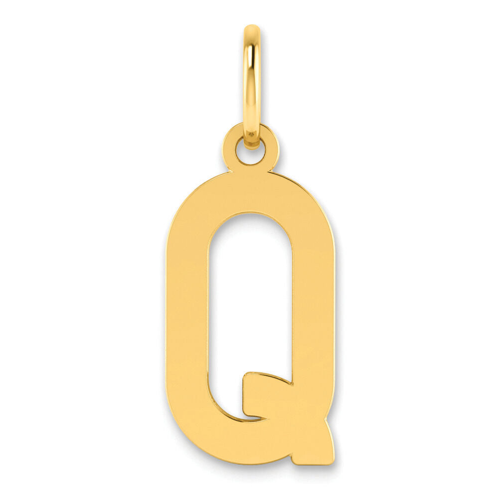 14ky Letter Q Initial Pendant-XNA1336Y/Q