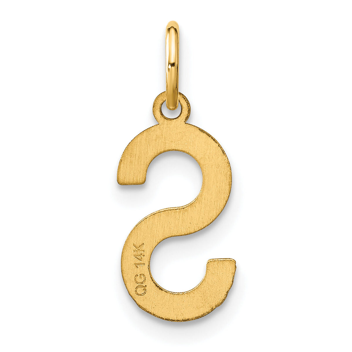 14ky Letter S Initial Pendant-XNA1336Y/S