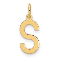 14ky Letter S Initial Pendant-XNA1336Y/S