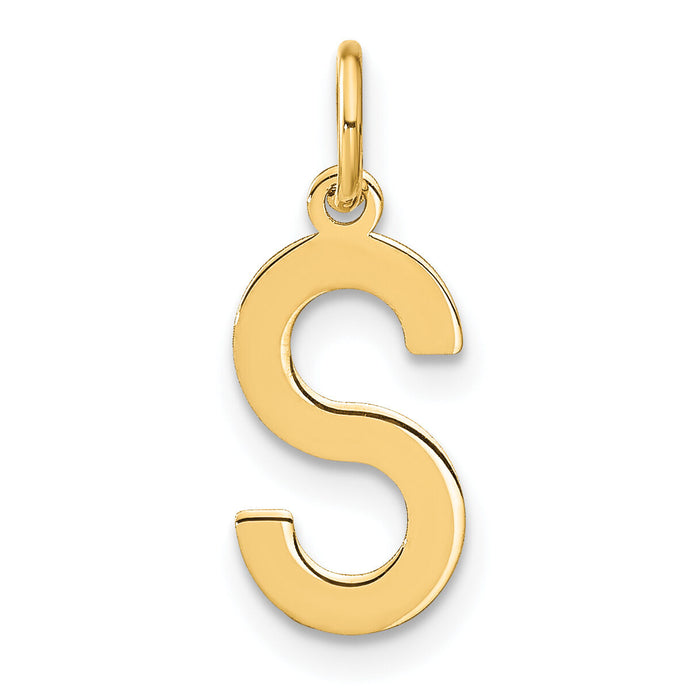 14ky Letter S Initial Pendant-XNA1336Y/S