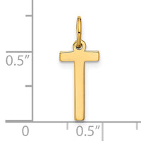 14ky Letter T Initial Pendant-XNA1336Y/T