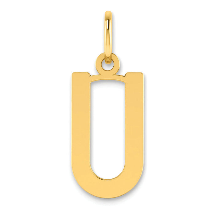 14ky Letter U Initial Pendant-XNA1336Y/U