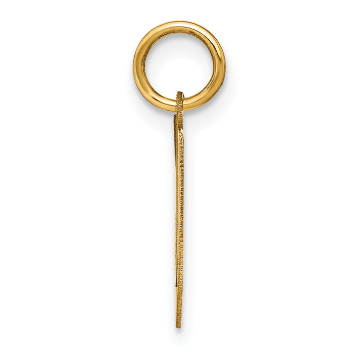 14ky Letter V Initial Pendant-XNA1336Y/V