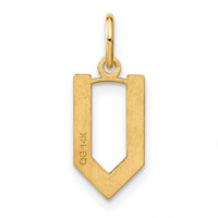 14ky Letter V Initial Pendant-XNA1336Y/V
