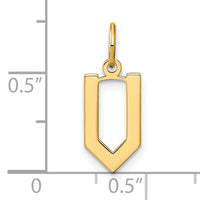 14ky Letter V Initial Pendant-XNA1336Y/V