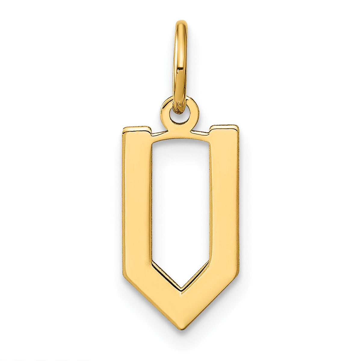 14ky Letter V Initial Pendant-XNA1336Y/V