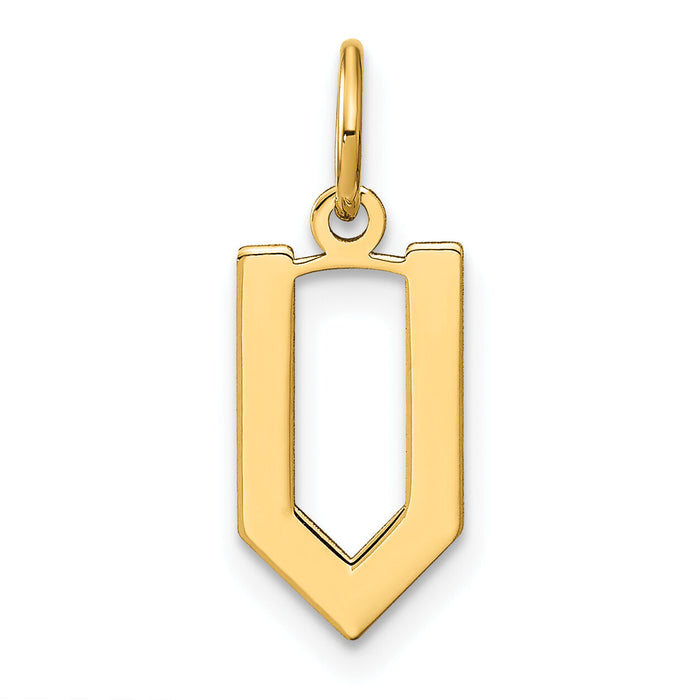 14ky Letter V Initial Pendant-XNA1336Y/V