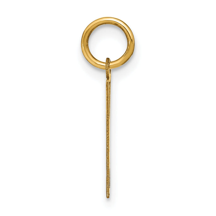 14ky Letter W Initial Pendant-XNA1336Y/W