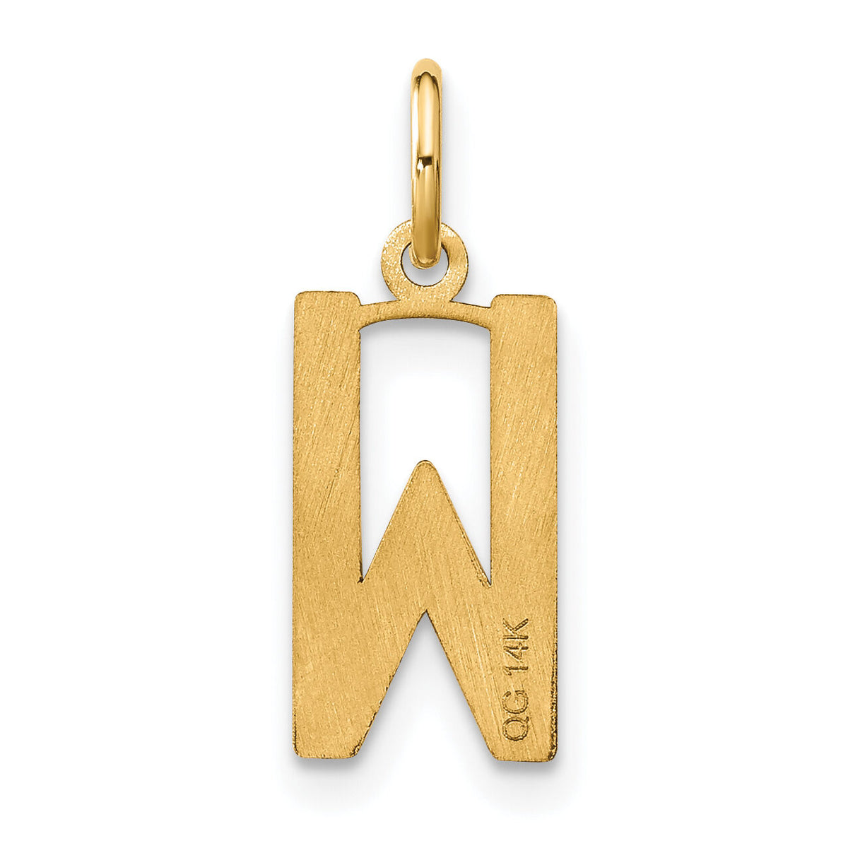 14ky Letter W Initial Pendant-XNA1336Y/W
