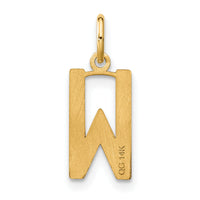 14ky Letter W Initial Pendant-XNA1336Y/W