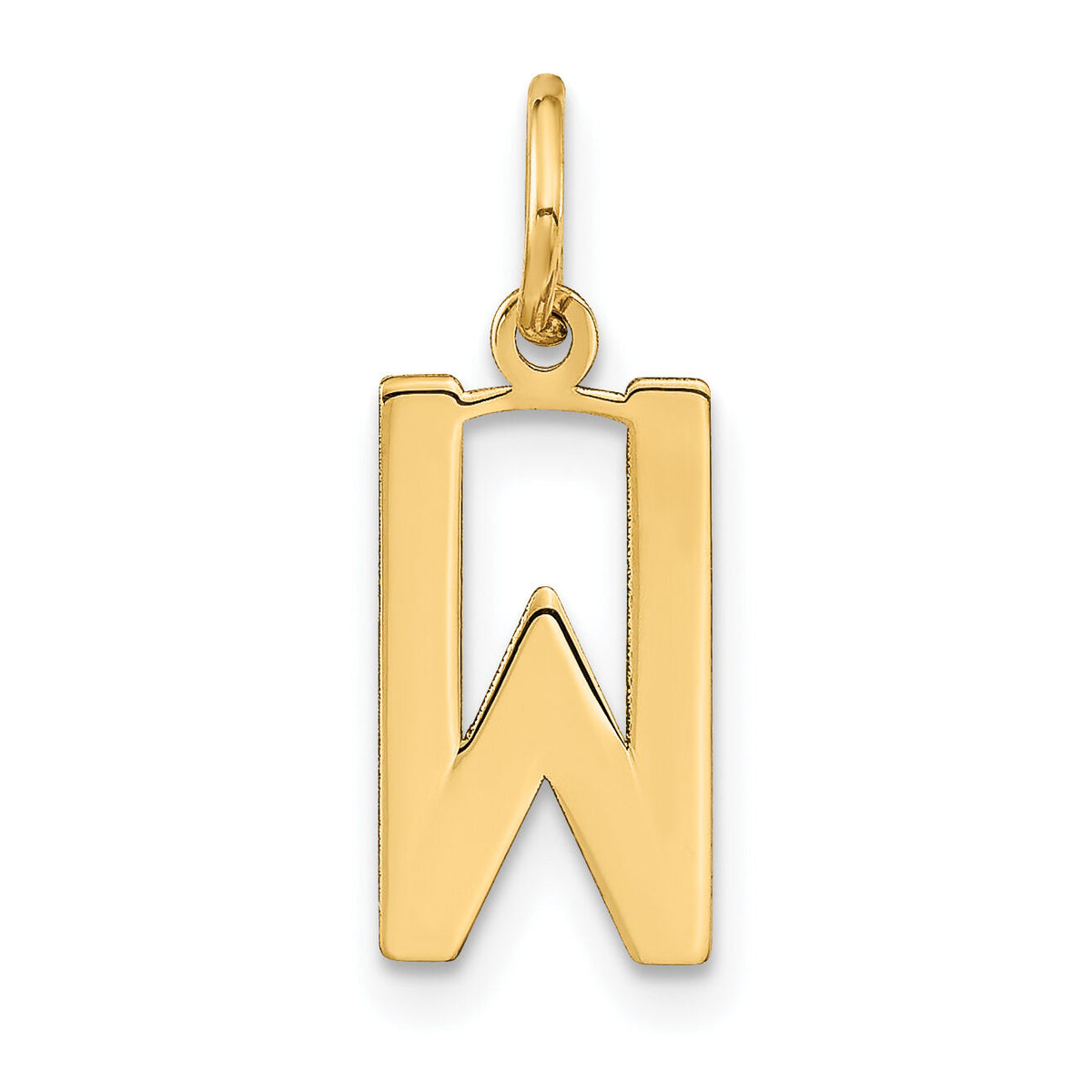 14ky Letter W Initial Pendant-XNA1336Y/W