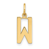 14ky Letter W Initial Pendant-XNA1336Y/W