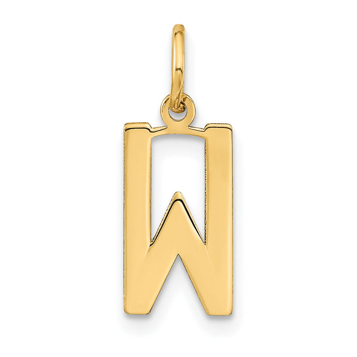 14ky Letter W Initial Pendant-XNA1336Y/W