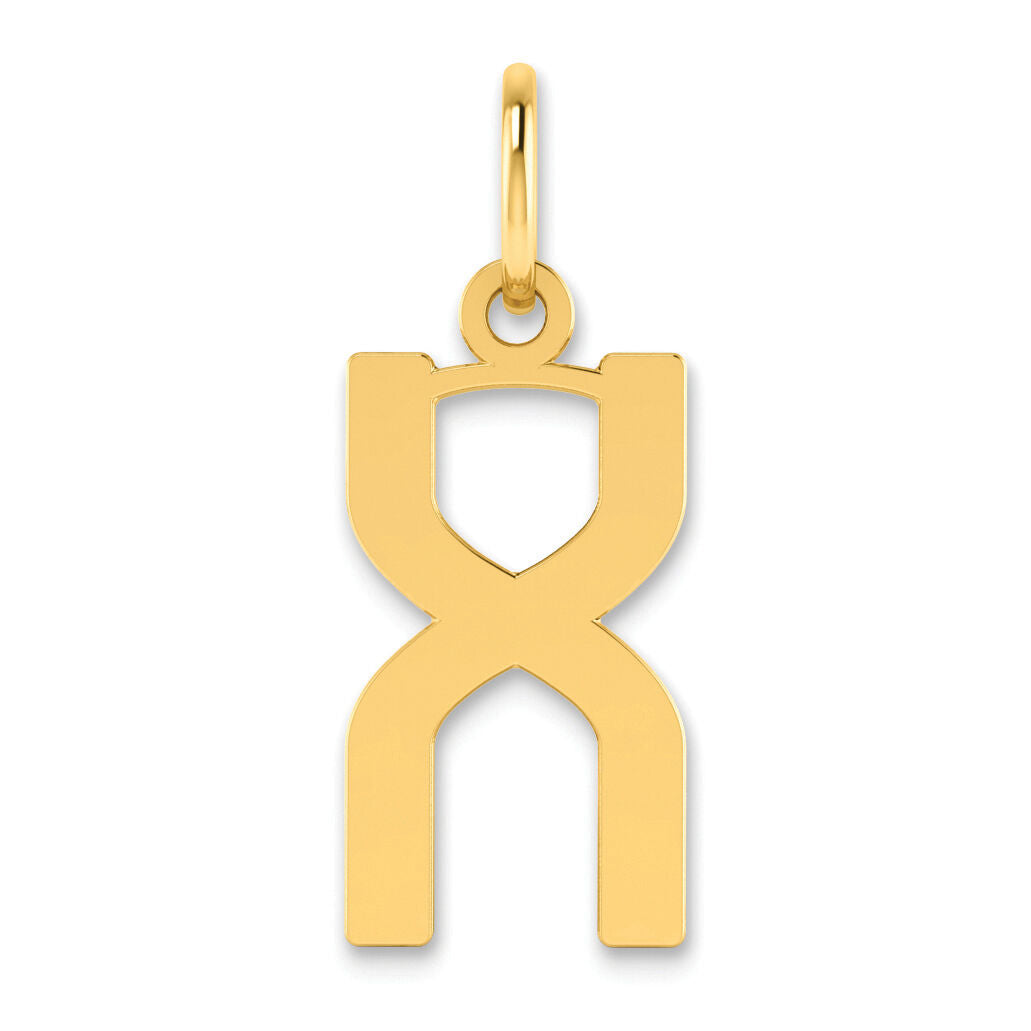 14ky Letter X Initial Pendant-XNA1336Y/X