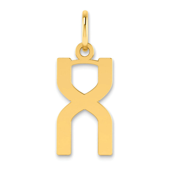 14ky Letter X Initial Pendant-XNA1336Y/X