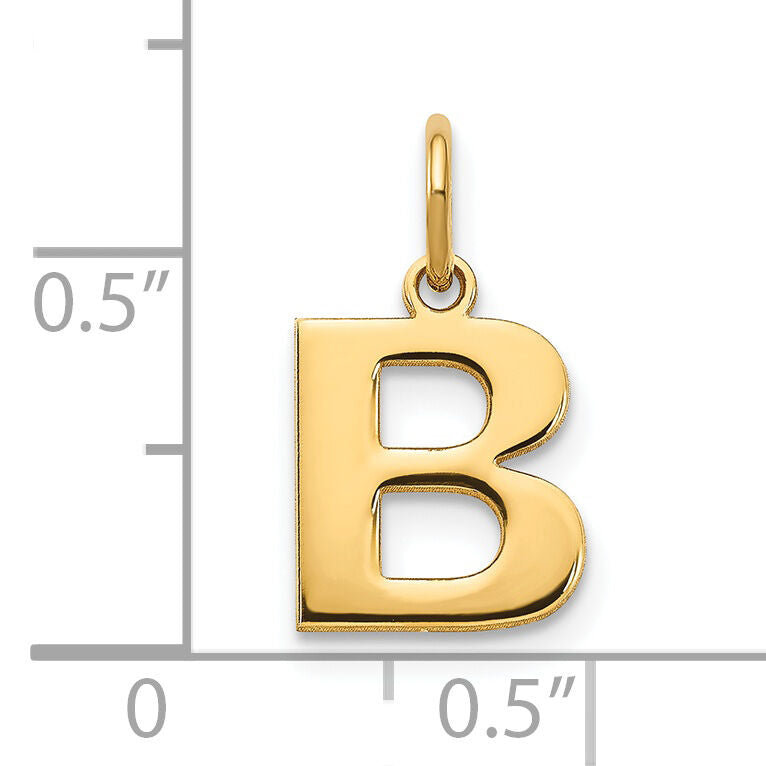 14ky Letter B Initial Pendant-XNA1337Y/B
