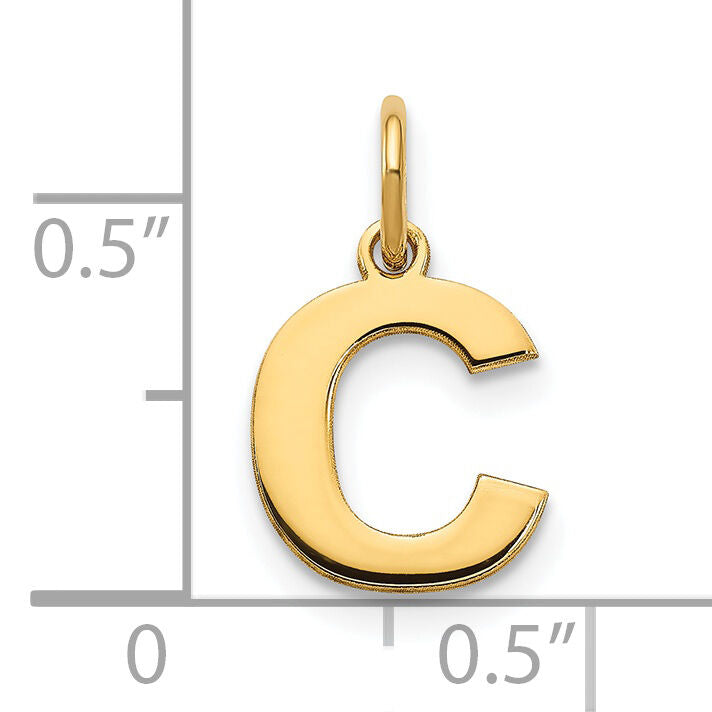 14ky Letter C Initial Pendant-XNA1337Y/C