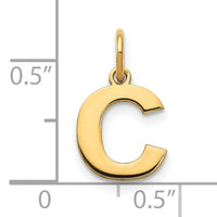 14ky Letter C Initial Pendant-XNA1337Y/C