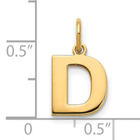 14ky Letter D Initial Pendant-XNA1337Y/D