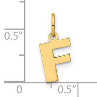 14ky Letter F Initial Pendant-XNA1337Y/F