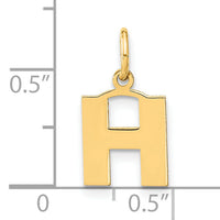 14ky Letter H Initial Pendant-XNA1337Y/H
