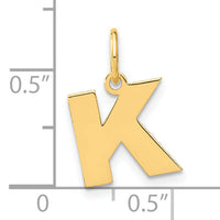 14ky Letter K Initial Pendant-XNA1337Y/K