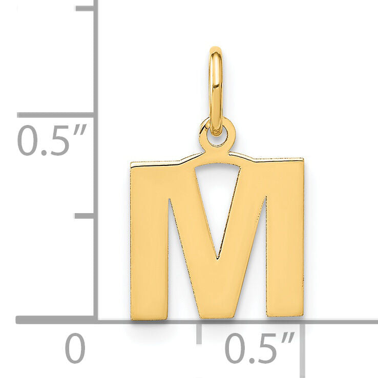 14ky Letter M Initial Pendant-XNA1337Y/M