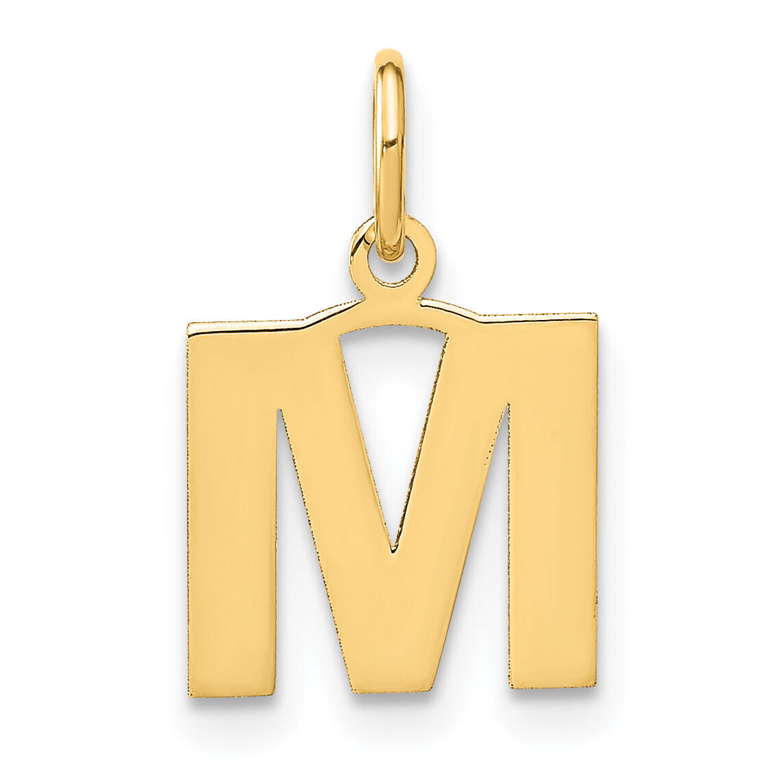 14ky Letter M Initial Pendant-XNA1337Y/M