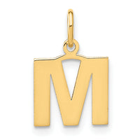 14ky Letter M Initial Pendant-XNA1337Y/M