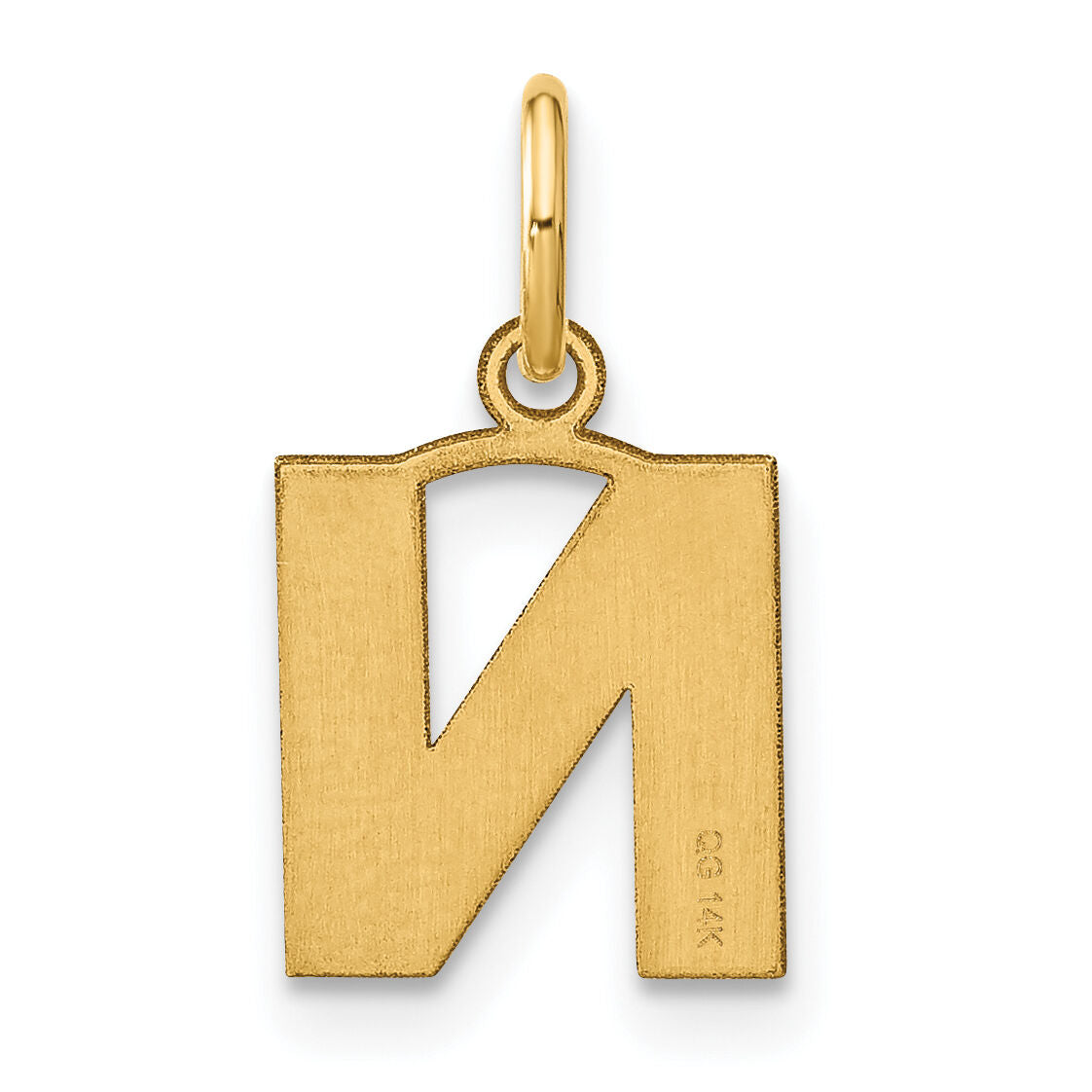 14ky Letter N Initial Pendant-XNA1337Y/N