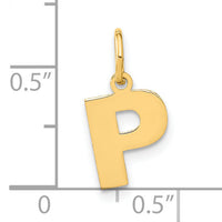 14ky Letter P Initial Pendant-XNA1337Y/P