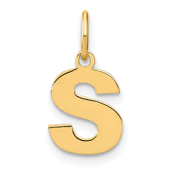 14ky Letter S Initial Pendant-XNA1337Y/S