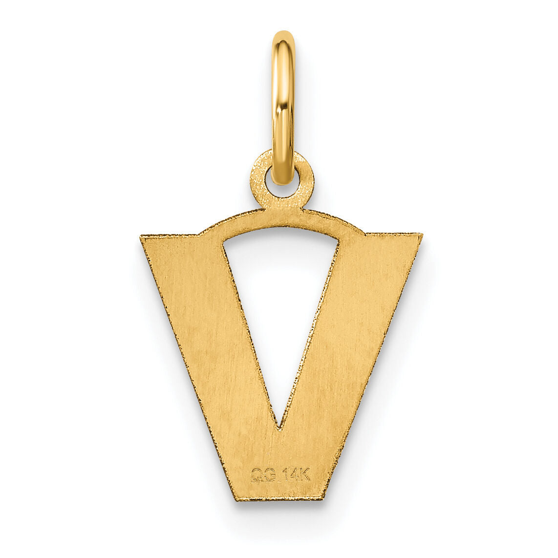 14ky Letter V Initial Pendant-XNA1337Y/V