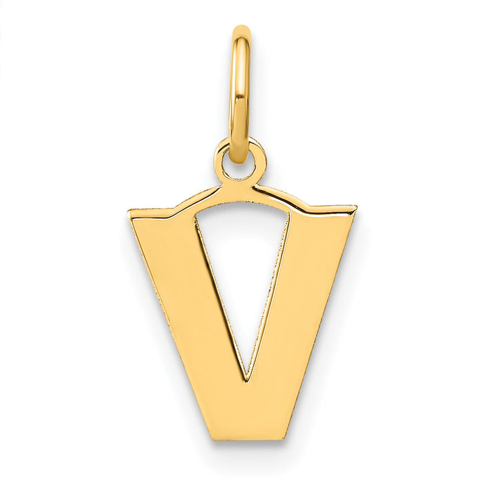 14ky Letter V Initial Pendant-XNA1337Y/V