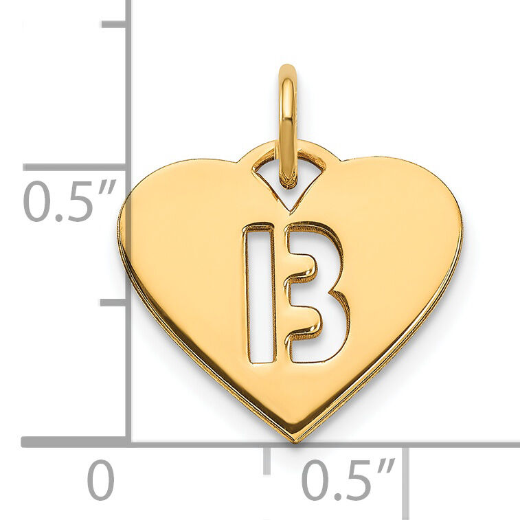 14ky Initial Letter B Initial Charm-XNA1338Y/B