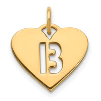 14ky Initial Letter B Initial Charm-XNA1338Y/B