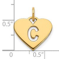 14ky Initial Letter C Initial Charm-XNA1338Y/C