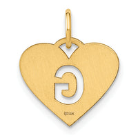 14ky Initial Letter G Initial Charm-XNA1338Y/G