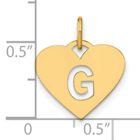 14ky Initial Letter G Initial Charm-XNA1338Y/G
